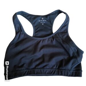 Athleta Racerback Black Sports Bra Size M EUC